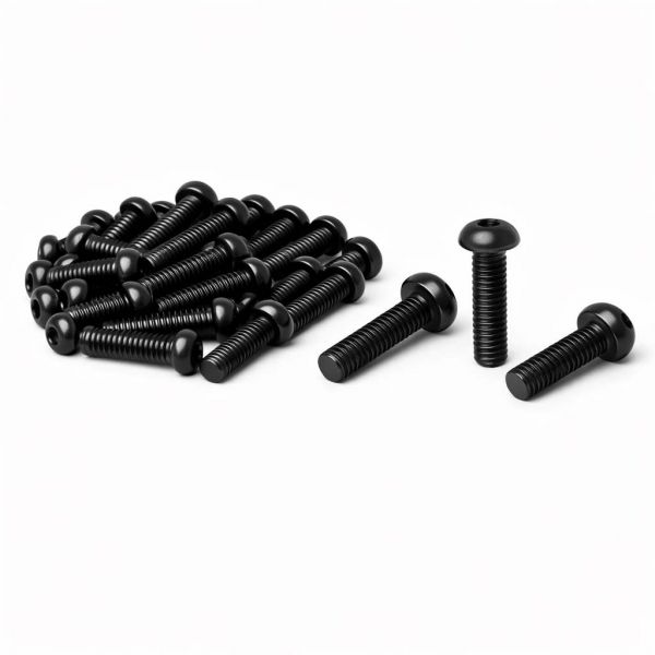 50x M3x20mm Linsenkopfschraube Innensechskant Edelstahl Schwarz