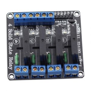 4 Kanal Solid State Relais SSR Modul 5V/230VAC High Level Trigger