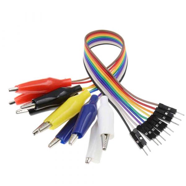 Messkabel 10 Pin Krokodilklemme auf Dupont-Stecker 20cm