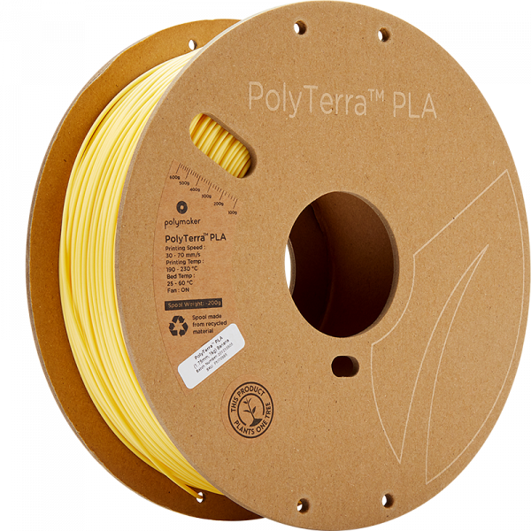 Polymaker PolyTerra PLA Filament Banana 1.75mm 1kg