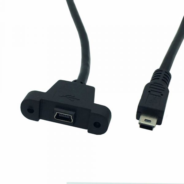 USB Mini Stecker auf USB Mini Buchse Extension Panel Mount 50 cm