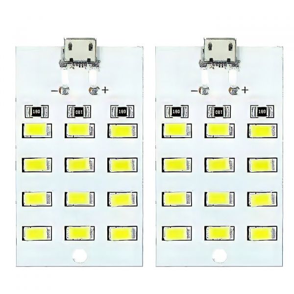 2er Set 12 Led Panel 5V MicroUSB