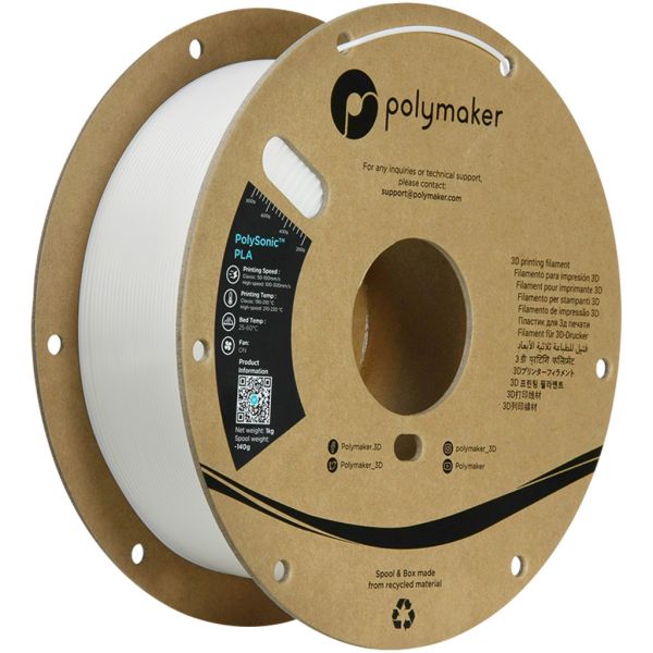 Polymaker PolySonic White 1.75mm 1kg