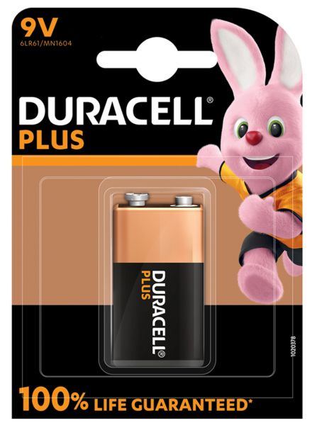 Duracell PLUS POWER 9V Blockbatterie 6LR61 MN1604 - 1 Stück