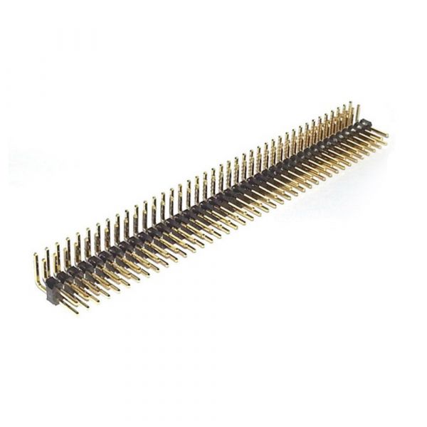 10x 40 Pin 2,54mm Stiftleiste zweireihig gewinkelt