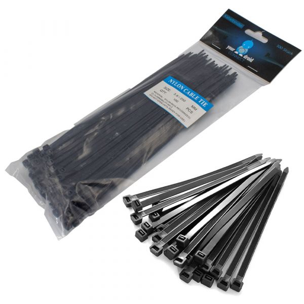 100 Kabelbinder schwarz 3,6*200mm
