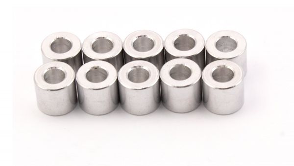 10x Aluminium Distanzhülse M5/9mm