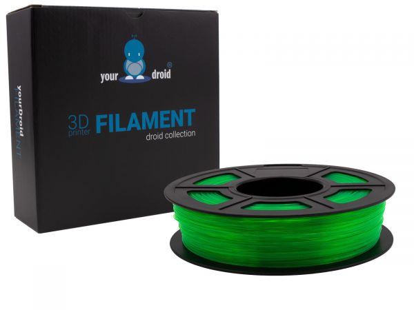 yourDroid filament TPU transparent grün 500g