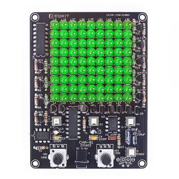 Bausatz: LED Spiel – DIY Lötkit mit 81 grünen LEDs & Lauflichteffekt