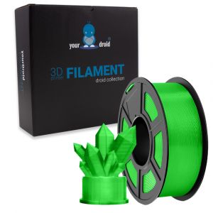 yourDroid PLA Filament Transparent Grün 1.75mm 1kg