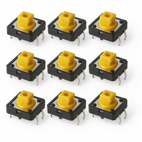 10x Taster Druckknopf Microtaster 12x12x7,3mm THT