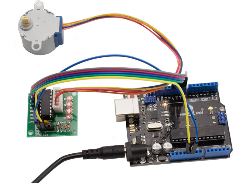 Arduino Anleitung 28BYJ-48 Schrittmotor mit ULN2003 Treiber