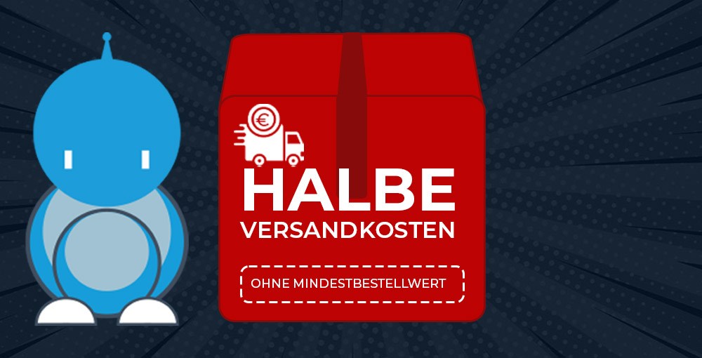 Halbe Versandkosten