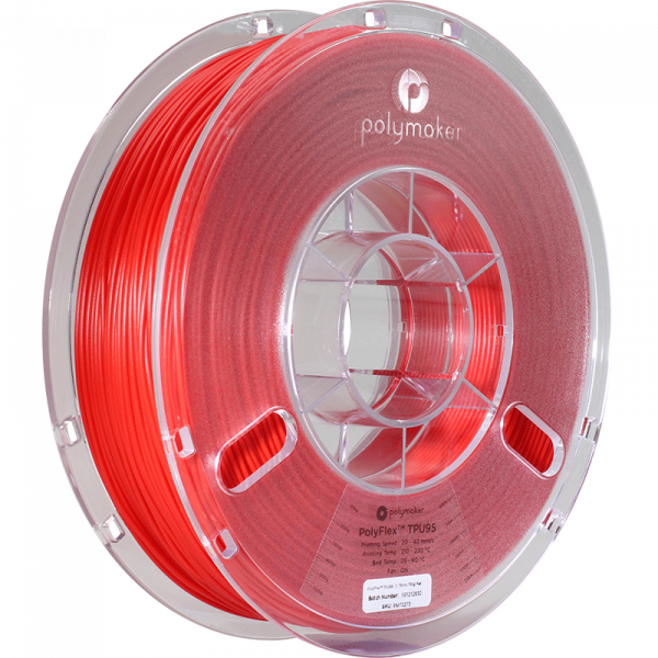 Polymaker PolyFlex TPU95 Filament Rot 1.75mm 750g