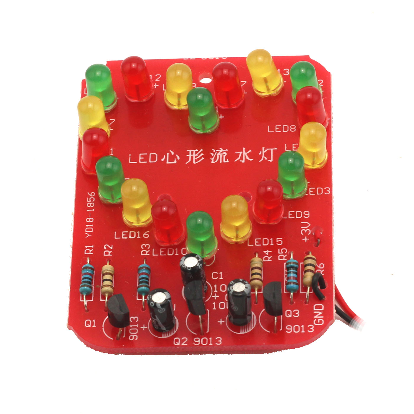 LED Blitzlicht Bausatz Flashing Light mit 12 LEDs DIY-Elektronik Kit zum Löten 