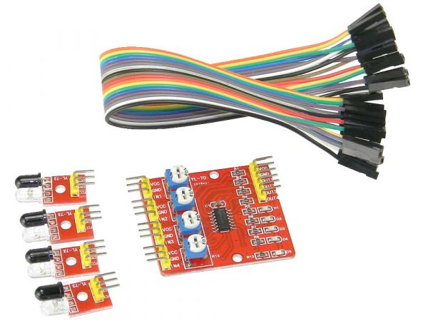 4 Kanal IR Infrarot Tracking Sensor Modul - Hindernisserkennung für Smart Car