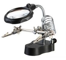 ZD-126-2 Dritte Hand Löthilfe mit Lupe und LEDs