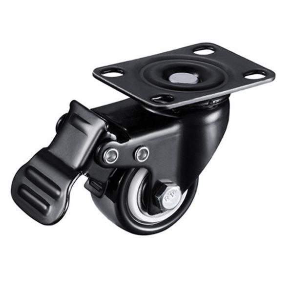 Lenkrolle mit Bremse 1,5" 360° Schwarz