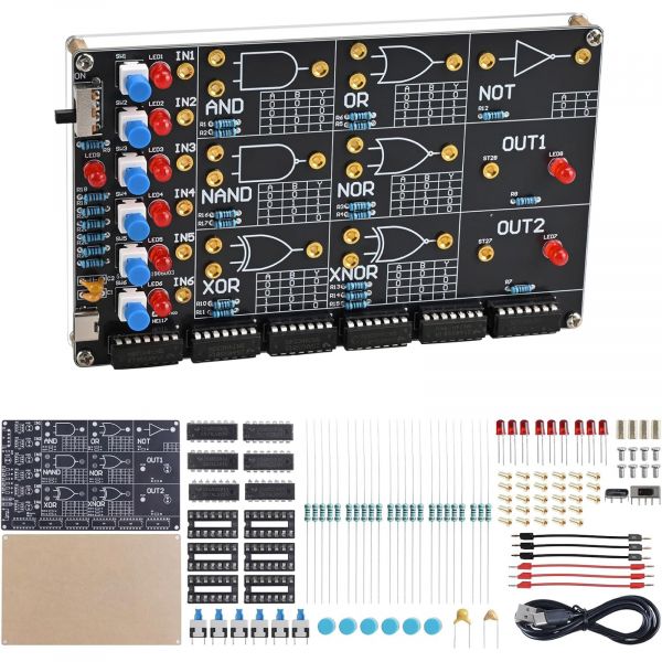 Bausatz Logikgatter Schaltung mit LEDs Lernbausatz STEM