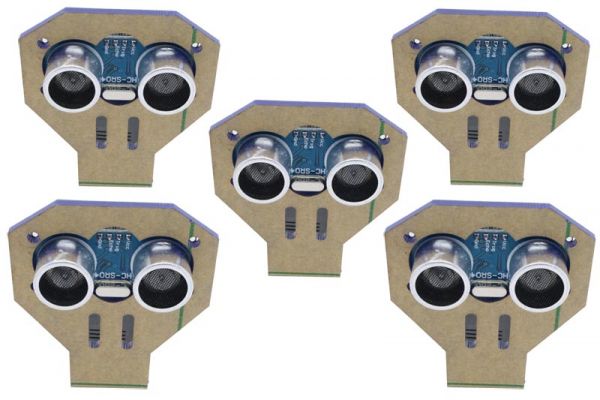 5x HC-SR04 Ultraschall-Modul mit Montagewinkel