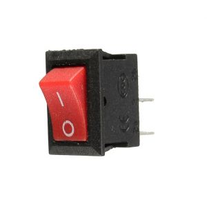 Wippschalter Ein / Aus 250V 6A (rot) Wippschalter Ein / Aus 250V 6A (rot)