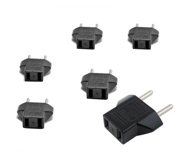 6x Reisestecker Adapter US auf EU