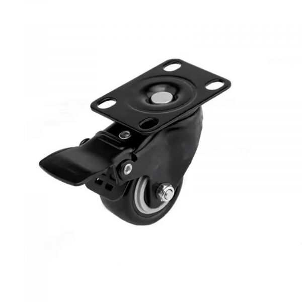 Lenkrolle mit Bremse 2" 360° Schwarz