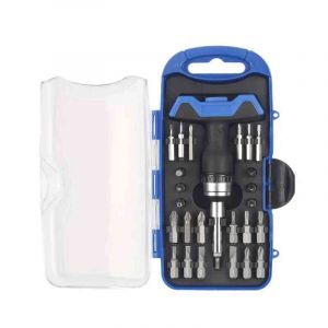 26-in-1 T-förmiges Ratschenschraubendreher-Set mit 25 Bits