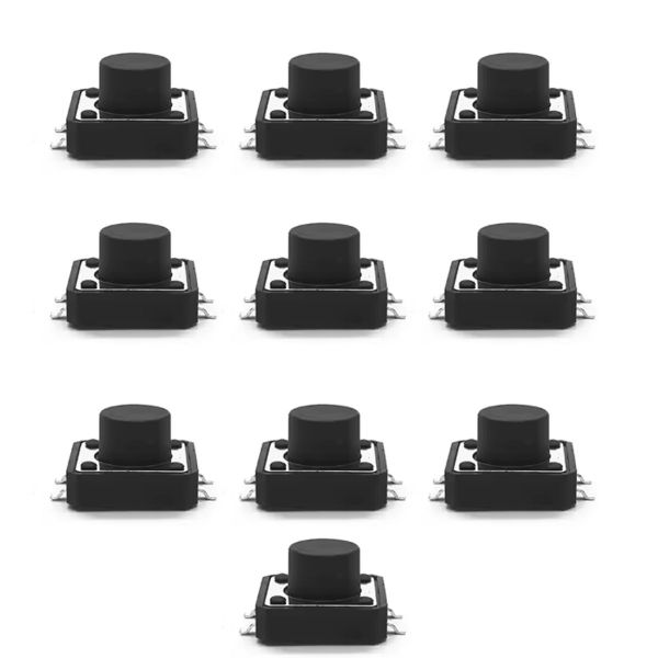 10x Taster Druckknopf Microtaster 12×12×7mm SMD für Leiterplattenmontage