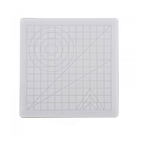 3D-Druckstift Matte Unterlage Design Pad mit geometrischen Formen 177x177mm Grau
