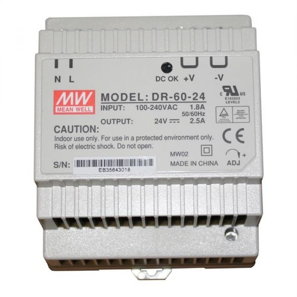 MeanWell DR-60-24 60W 24V 2,5A Hutschienen Netzteil DIN-RAIL