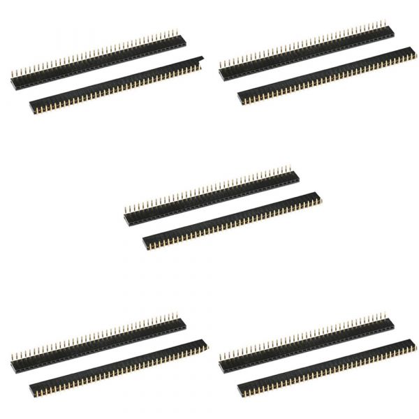 10x 40 Pin 2.54 mm Buchsenleiste gewinkelt