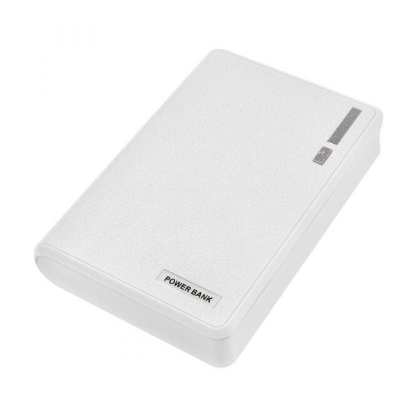 Power Bank Gehäuse 20.000mAh Weiß für 4x 18650 Lithiumbatterien