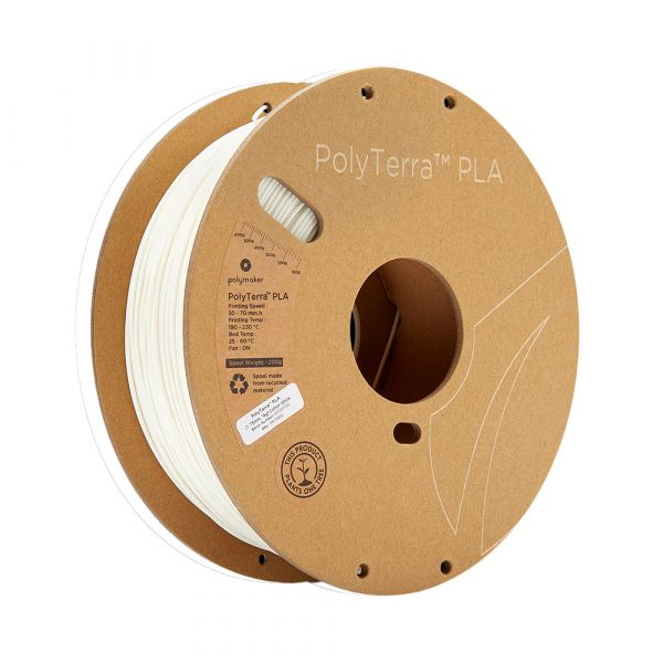 Polymaker PolyTerra PLA Filament Cotton White 1.75mm 1kg