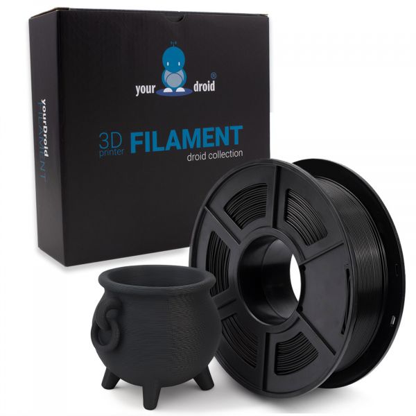 yourDroid PETG Filament Schwarz 1.75mm 1kg