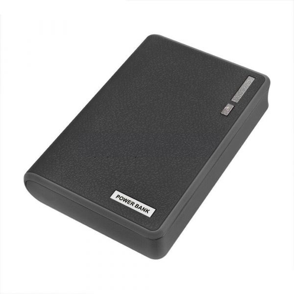 Power Bank Gehäuse 20.000mAh Schwarz für 4x 18650 Lithiumbatterien