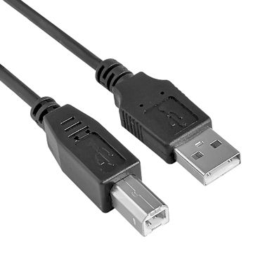 yourDroid 3m USB 2.0 Kabel, Druckerkabel, A-Stecker auf B-Stecker, Vernickelt, Schwarz