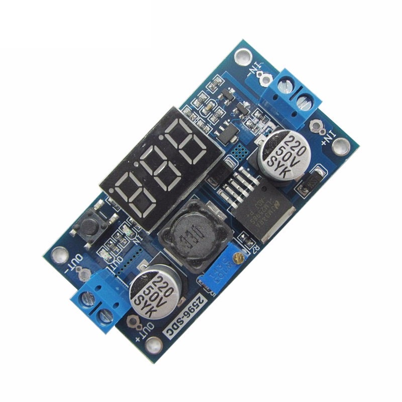 Spannungswandler LM2596 DC-DC Step-Down Regler einstellbar mit LED  Voltmeter