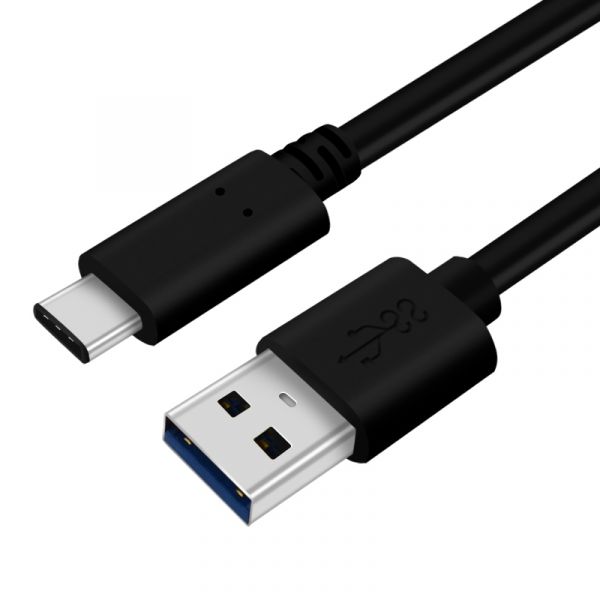 3m USB 3.0 Kabel Typ C-Stecker auf USB 3.0 A-Stecker, Vernickelt, Schwarz