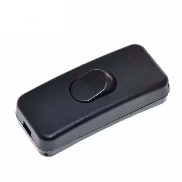 Inline-Kabelschalter EIN/AUS Schwarz – 2-polig für Lampenkabel