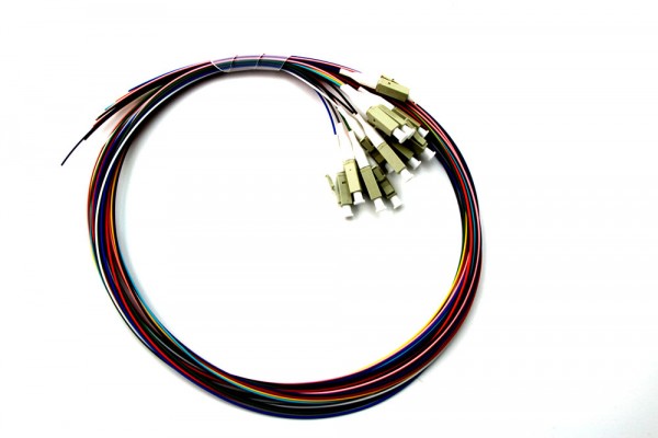 LWL LC 12fach Pigtails farbig 50/125µ OM2 1m
