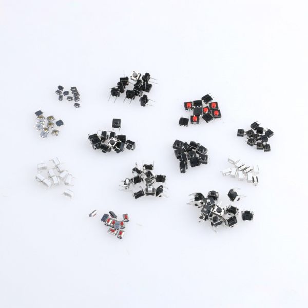 Microschalter / Drucktaster SMD/THT Sortiment 120 Stück 12 Größen