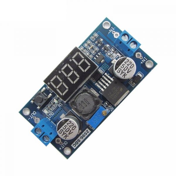 Spannungswandler LM2596 DC-DC Step-Down Regler einstellbar mit LED Voltmeter