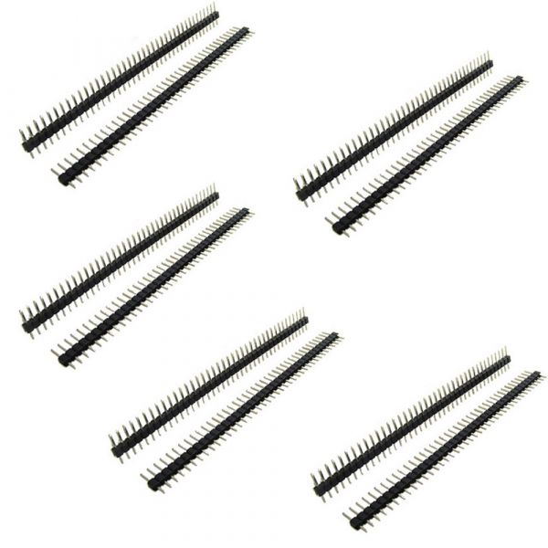 10x 40 Pin 2,54 mm Stiftleiste einreihig 15mm