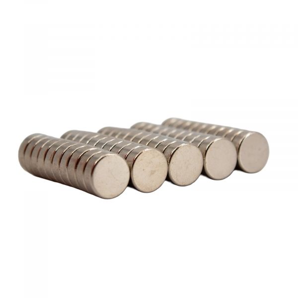 Neodym Magnet rund 8x3mm N35 50er Pack