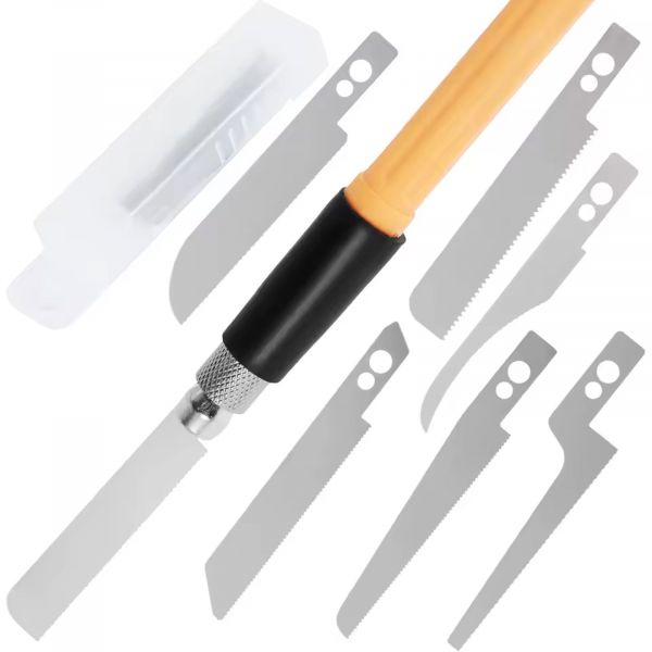 Mini Handsäge mit 8 Sägeblättern für Modellbau & DIY-Projekte