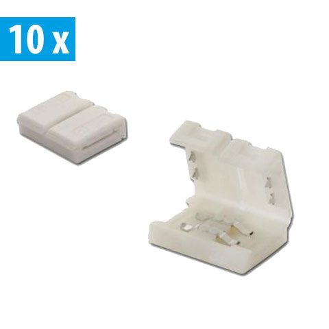10x LED Strip SMD 3528 Verbinder einfarbig single color 8mm gerade Verbindung