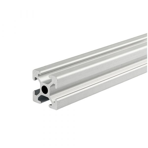 2 Meter Aluprofil 20x20 B-Typ Nut 6 Silber