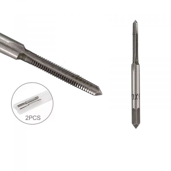 2x M3 Gewindebohrer HSS – Metrischer Handgewindebohrer mit gerader Nut