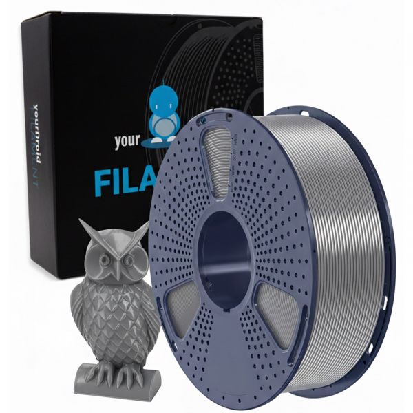 yourDroid BioSilk PLA PLUS Filament Grau 1.75mm 1kg